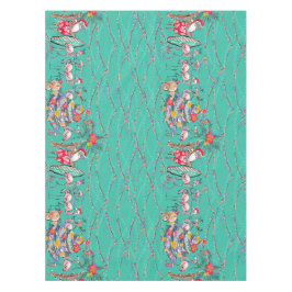 Tropische kerstmannen met Santa en Flamingo's Tafelkleed