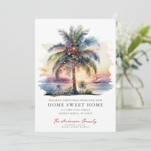 Tropische Kerstmis bewegende aankondiging (Staand voorkant)