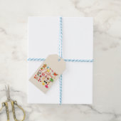 Tropische Kerstmis Cadeaulabel (Met Touw)