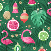 Tropische Kerstmis Flamingo Decoraties Cadeaupapier