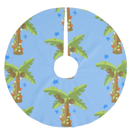 Tropische Kerstmis Juli Palmboom Zomer Kerstmis Kerstboom Rok (Voorkant)