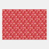 Tropische Kerstmis Set van 3 Inpakpapier Vel (Voorkant 2)