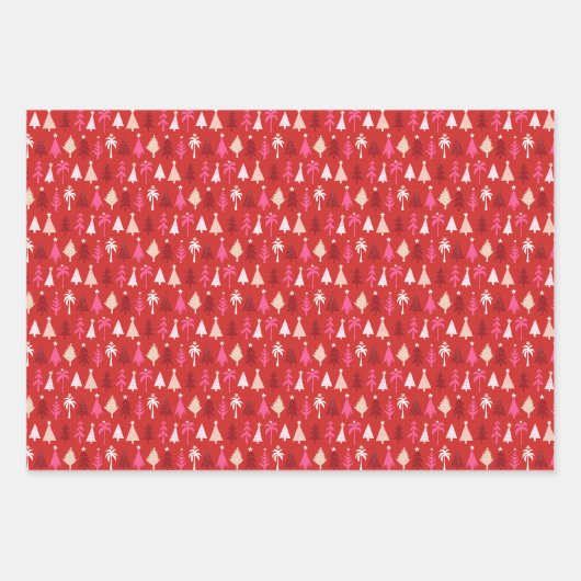 Tropische Kerstmis Set van 3 Inpakpapier Vel (Voorkant 2)