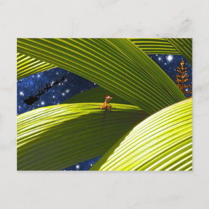 Tropische Kerstmis van een van de Gekko Hagedis Feestdagenkaart