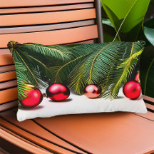 Tropische kerstpalmbomen Ornamenten rood groen