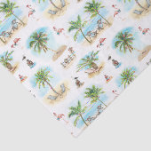 Tropische kerstpalmbomen strand tissuepapier (Detail)