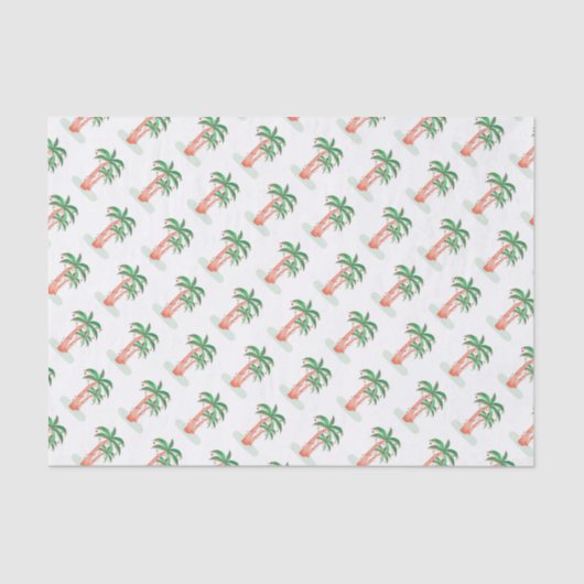 Tropische kerstpalmbomen tissuepapier (Voorkant)