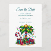 Tropische kerstpalmboom aankondigingskaart (Voorkant)