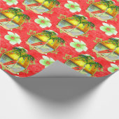 Tropische kerstpalmboom cadeaupapier (Hoek)