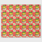 Tropische kerstpalmboom cadeaupapier (Vlak)