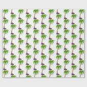 tropische kerstpalmboom cadeaupapier (Vlak)