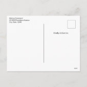 Tropische kerstpalmboom feestdagenkaart (Achterkant)