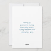 Tropische kerstpalmboom feestdagenkaart (Achterkant)