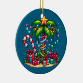 Tropische kerstpalmboom keramisch ornament (Rechts)