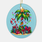 Tropische kerstpalmboom keramisch ornament (Links)