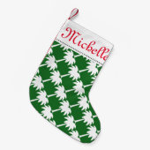 Tropische kerstpalmboom met naam kleine kerstsok (Voorkant (Hangend))