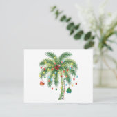 Tropische kerstpalmboom met verlichting en Ornam (Staand voorkant)