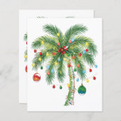 Tropische kerstpalmboom met verlichting en Ornam (Voorkant / Achterkant)