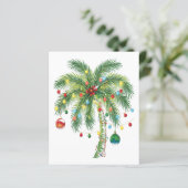 Tropische kerstpalmboom met verlichting en Ornam (Staand voorkant)