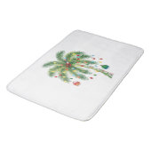 Tropische kerstpalmboom met verlichting en Ornam Badmat (Gekanteld)