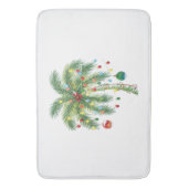 Tropische kerstpalmboom met verlichting en Ornam Badmat (Voorkant Verticaal)