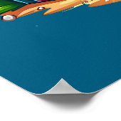 Tropische kerstpalmboom poster (Hoek)