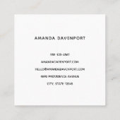 Tropische kerstpalmboom vierkante visitekaartje (Achterkant)