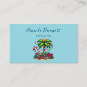 Tropische kerstpalmboom visitekaartje (Voorkant)