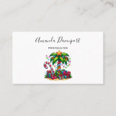 Tropische kerstpalmboom visitekaartje (Voorkant)