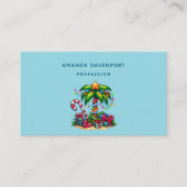 Tropische kerstpalmboom visitekaartje (Voorkant)