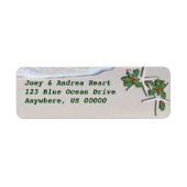 Tropische kerststaarvis Return Address Sticker (Voorkant)