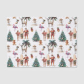 Tropische kerststrand Sinterklaas Tissuepapier (Voorkant)