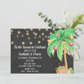 Tropische kerstuitnodiging kaart (Staand voorkant)