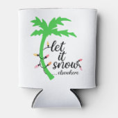 Tropische kerstvakantie met strand blikjeskoeler (Voorkant)