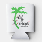 Tropische kerstvakantie met strand blikjeskoeler (Achterkant)