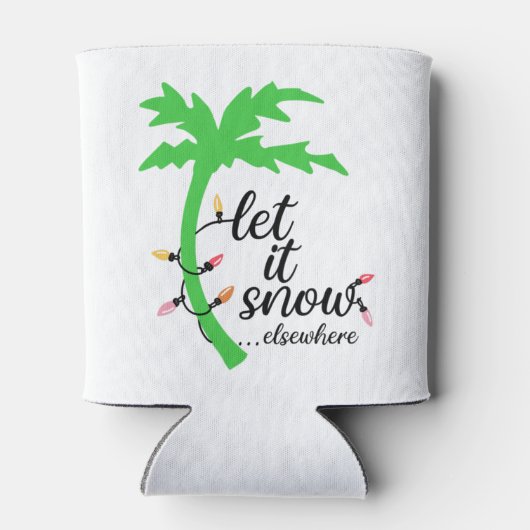 Tropische kerstvakantie met strand blikjeskoeler (Achterkant)