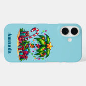 Tropische kerstvakantie palmboom Case-Mate iPhone case (Achterkant (horizontaal))