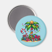 Tropische kerstvakantie palmboom magneet (Voorkant / Achterkant)