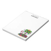 Tropische kerstvakantie palmboom notitieblok (Linkerzijde)