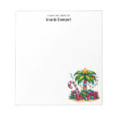 Tropische kerstvakantie palmboom notitieblok (Voorkant)