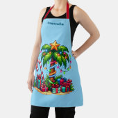 Tropische kerstvakantie palmboom schort (Insitu)