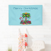 Tropische kerstvakantie palmboom spandoek (Insitu)