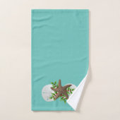 Tropische kerstvakantieband bad handdoek (Handdoek)