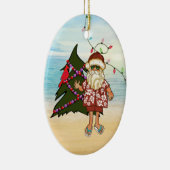 Tropische kerstversiering keramisch ornament (Rechts)