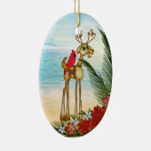 Tropische kerstversiering keramisch ornament (Rechts)