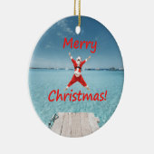 Tropische kerstversiering keramisch ornament (Rechts)