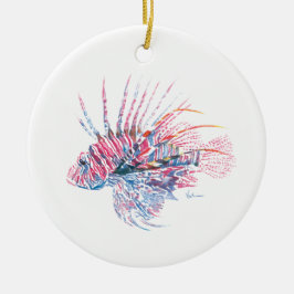Tropische kerstversiering rond de kust keramisch ornament