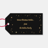 Tropische kerstversieringen cadeaulabel (Achterkant Horizontaal)