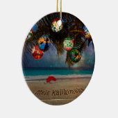 Tropische kerstversieringen keramisch ornament (Rechts)