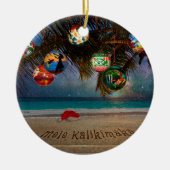 Tropische kerstversieringen keramisch ornament (Voorkant)